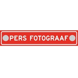 Autobord PERS FOTOGRAAF zuignap 50x10cm